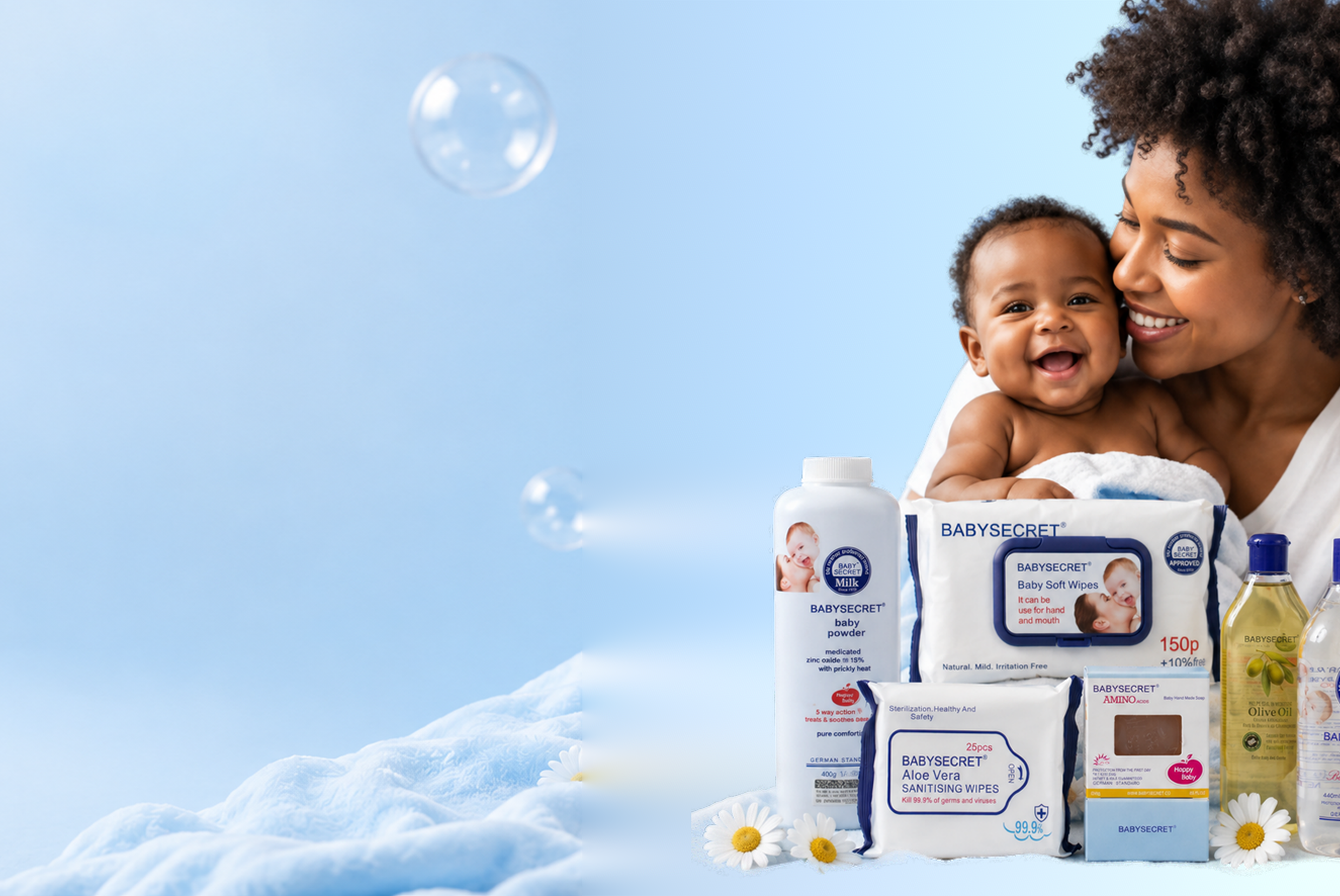 Baby Secret mother and child care scene